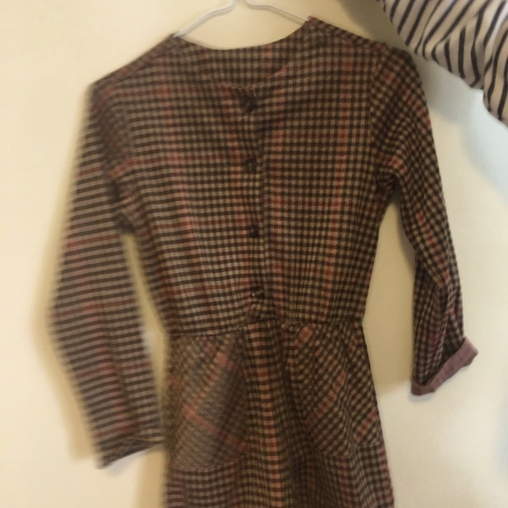plaid long sleeve jumper